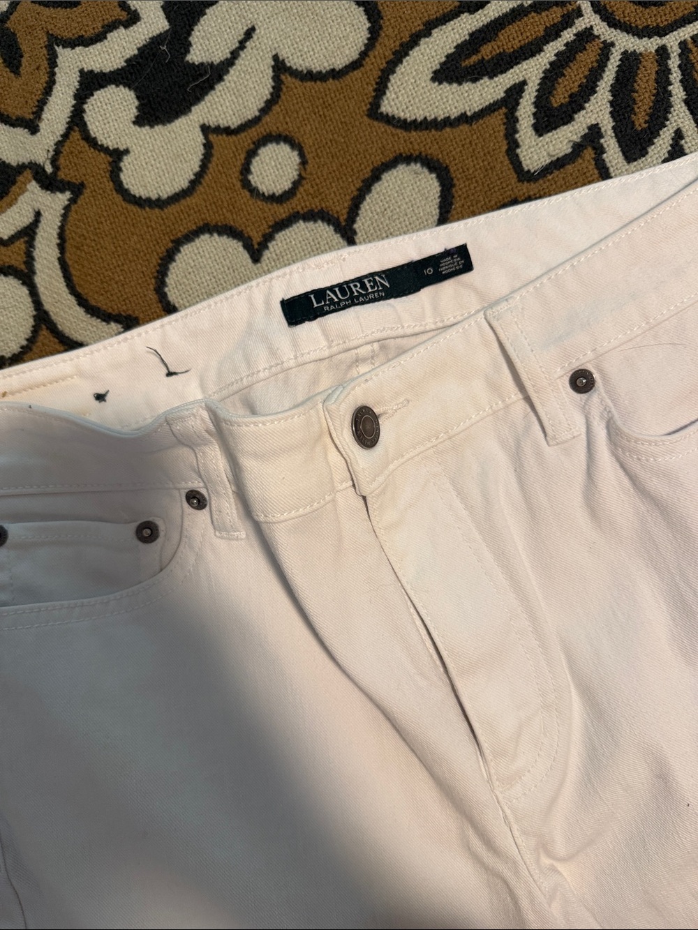 Lauren Ralph Lauren Women’s-White Relaxed Jeans